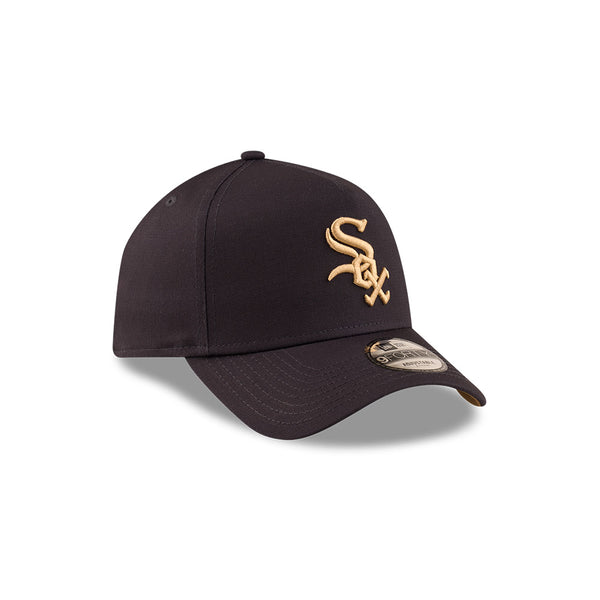 Chicago White Sox Navy Wheat 9FORTY A-Frame Snapback