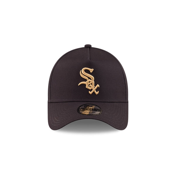 Chicago White Sox Navy Wheat 9FORTY A-Frame Snapback