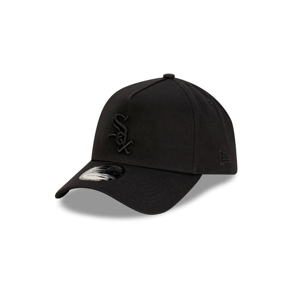 Chicago White Sox MLB Essentials Black on Black 9FORTY A-Frame Snapback