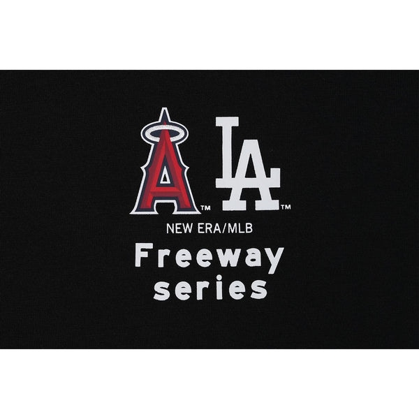 Los Angeles Dodgers and Los Angeles Angels Freeway Series Black T-Shirt