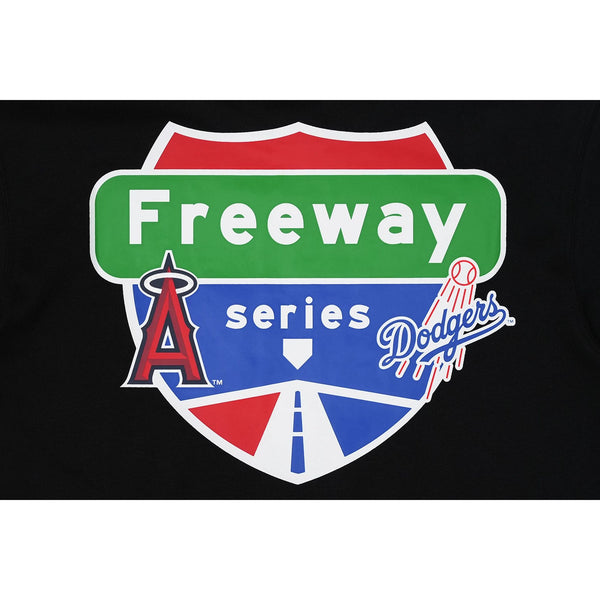 Los Angeles Dodgers and Los Angeles Angels Freeway Series Black T-Shirt