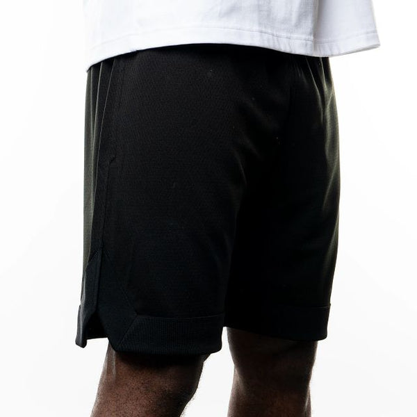 New Era Brand Black Mesh Shorts