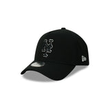 New York Mets Black/White 9FORTY A-Frame Snapback