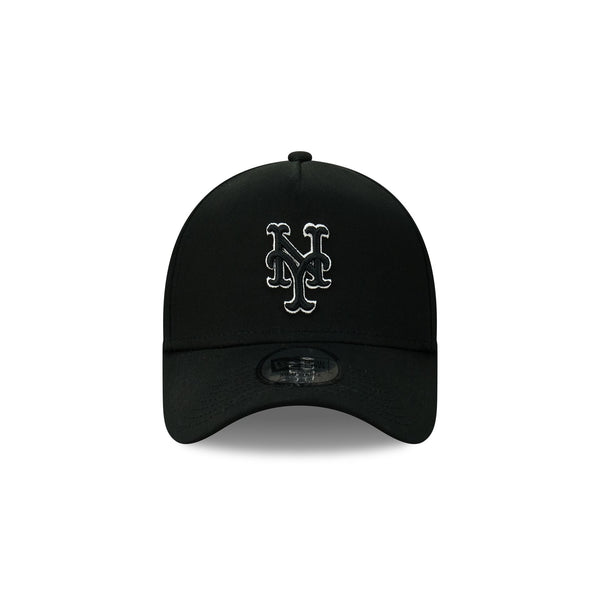 New York Mets Black/White 9FORTY A-Frame Snapback