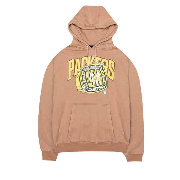 Green Bay Packers NFL Champs Oversized Hoodie Beige