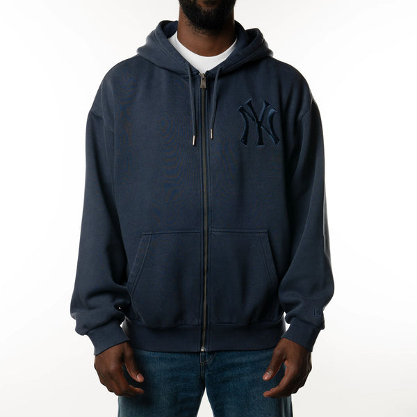 New York Yankees Washed MLB Zip Hoodie Graphite