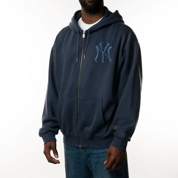 New York Yankees Washed MLB Zip Hoodie Graphite