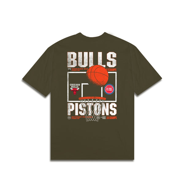 Detroit Pistons Dark Olive NBA Rivals T-Shirt