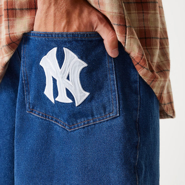 New York Yankees Denim and Plaid Shorts