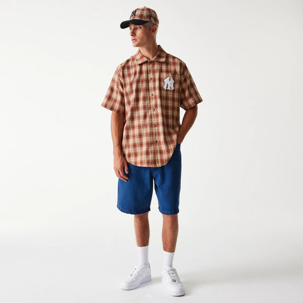 New York Yankees Denim and Plaid Shorts