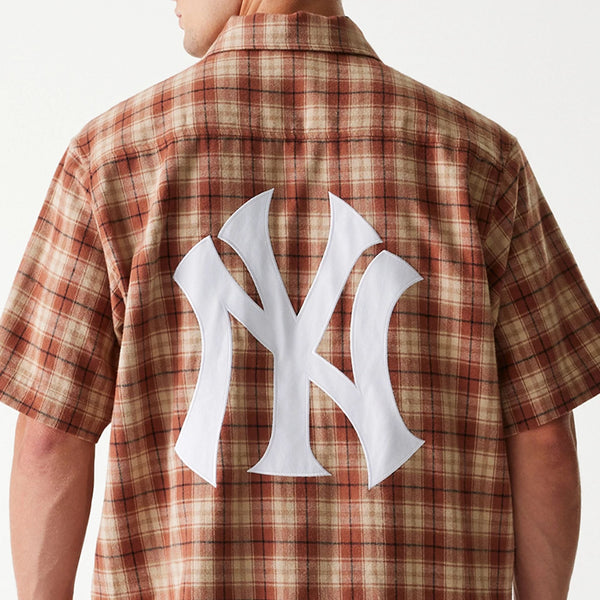 New York Yankees Denim and Plaid SS Shirt