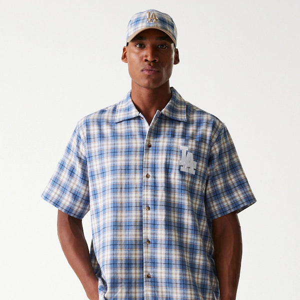 Los Angeles Dodgers Denim and Plaid SS Shirt