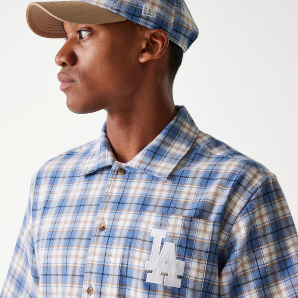 Los Angeles Dodgers Denim and Plaid SS Shirt