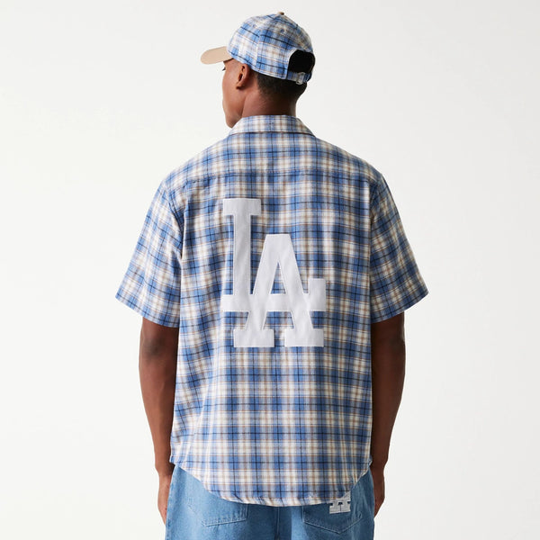 Los Angeles Dodgers Denim and Plaid SS Shirt