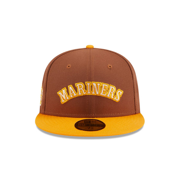 Orange Seattle Mariners Outer Space Burgundy Visor New Era Fitted 7 7/8