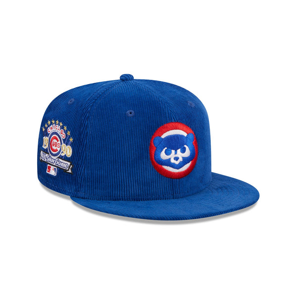 Chicago Cubs Vintage Corduroy Blue Snapback Hat Cap Baseball