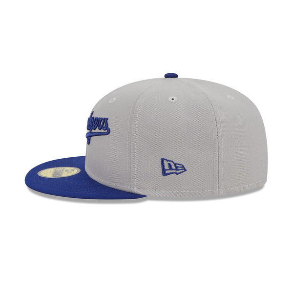 Los Angeles Dodgers New Era Green Undervisor 59FIFTY Fitted Hat - Gray