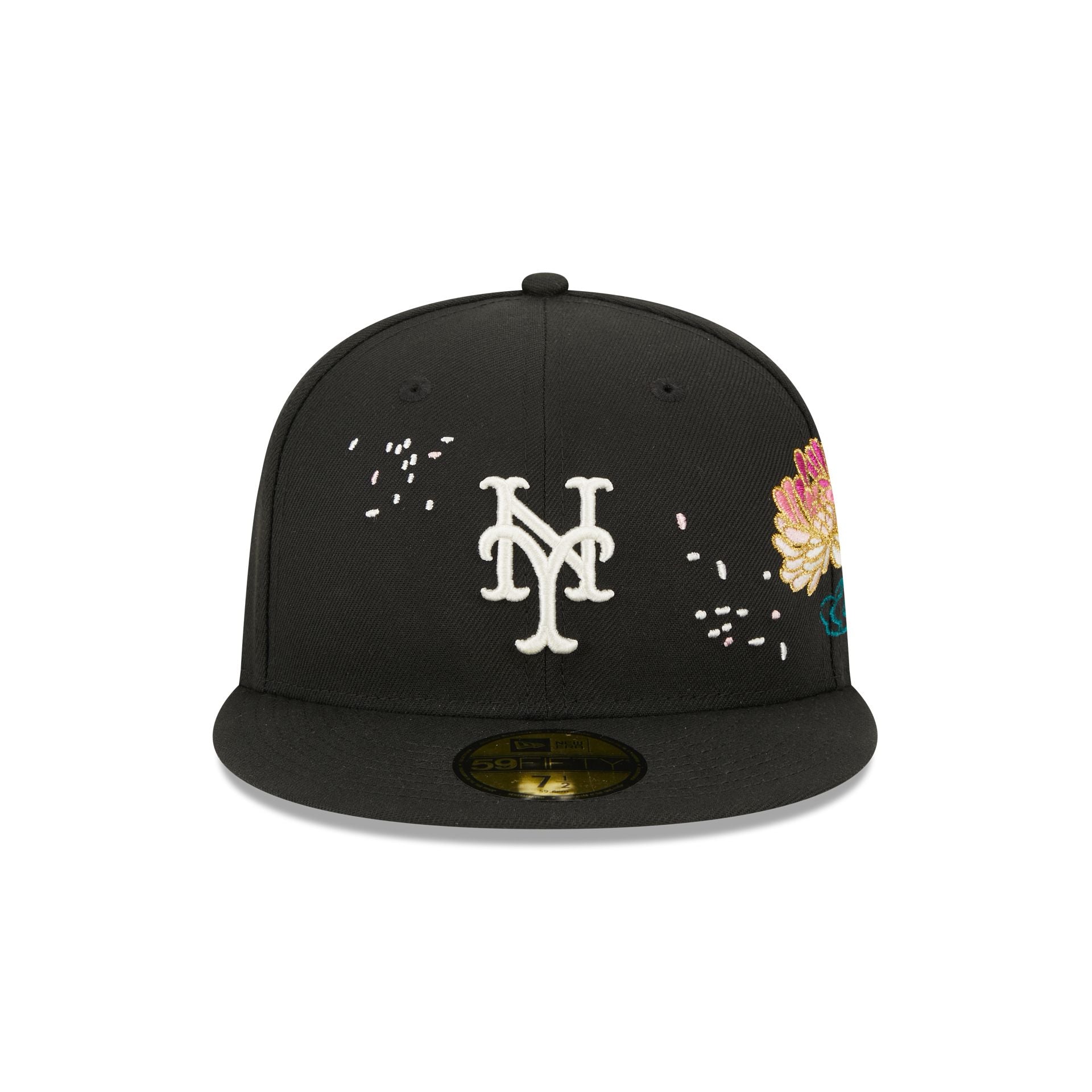 New york mets black fitted sales hat