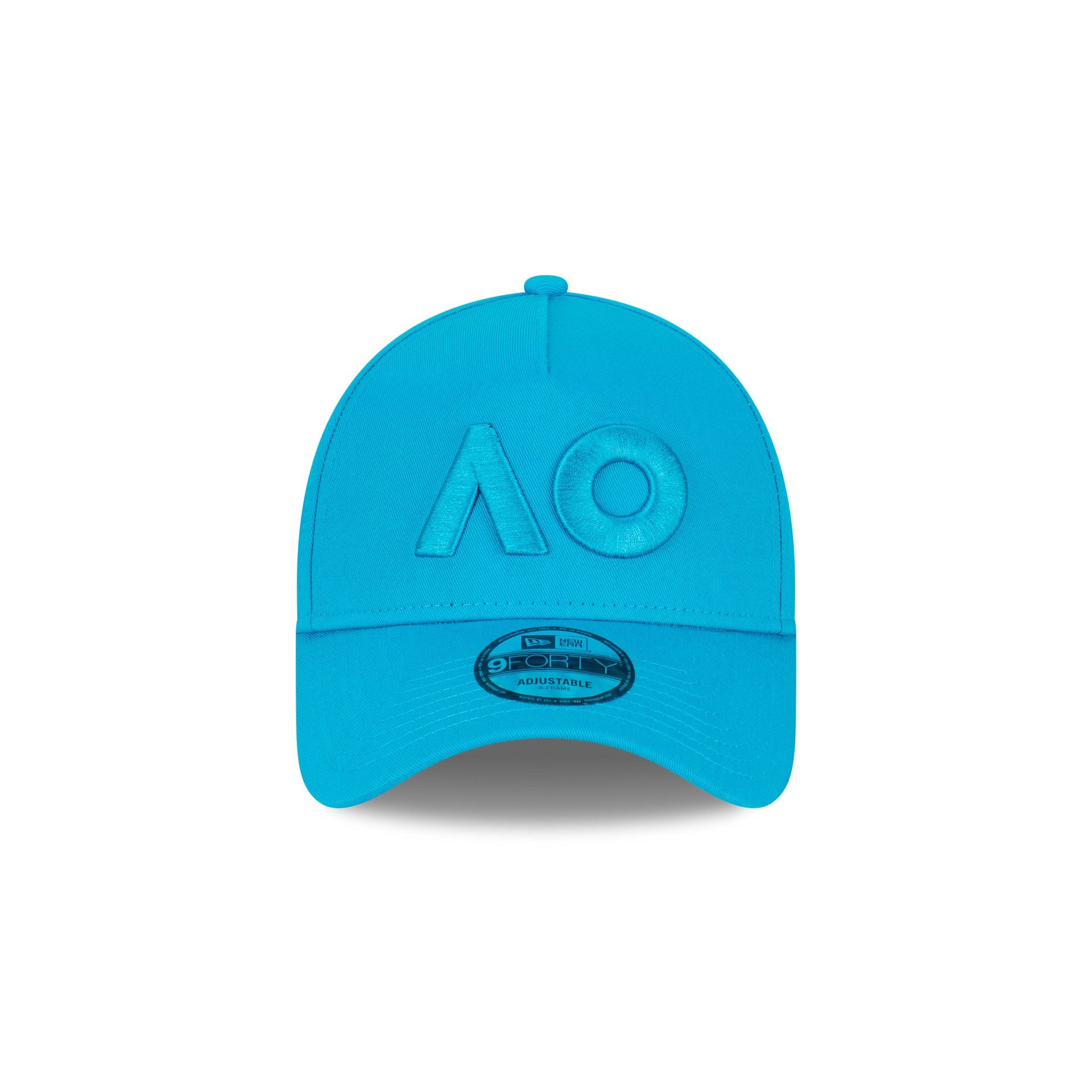 Australian Open 2024 Blue 9FORTY A Frame Cloth Strap Hat New Era Cap   60496111 9FORTYAF 2024 20AUSTRALIAN 20OPEN AO SUNWASH 20BLUE F 