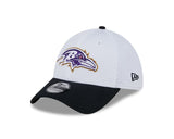 Baltimore Ravens Train 2024 White 39THIRTY Stretch Fit