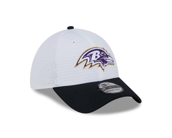 Baltimore Ravens Train 2024 White 39THIRTY Stretch Fit