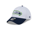 Seattle Seahawks Train 2024 White 39THIRTY Stretch Fit