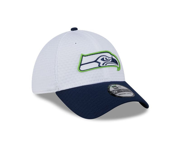 Seattle Seahawks Train 2024 White 39THIRTY Stretch Fit