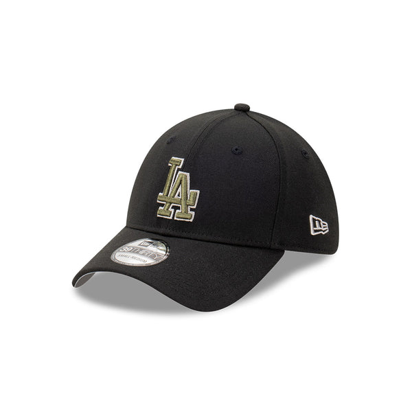 Los Angeles Dodgers Seasonal Black 39THIRTY Stretch Fit