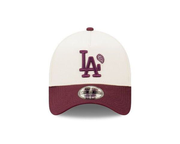 Los Angeles Dodgers Two-Tone Chrome White and Wine Paisley 9FORTY A-Frame Snapback