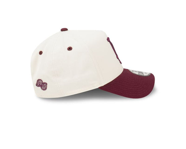 Los Angeles Dodgers Two-Tone Chrome White and Wine Paisley 9FORTY A-Frame Snapback