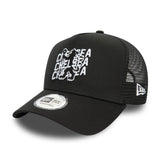 Chelsea FC Wordmark Overlay Black 9FORTY E-Frame Trucker