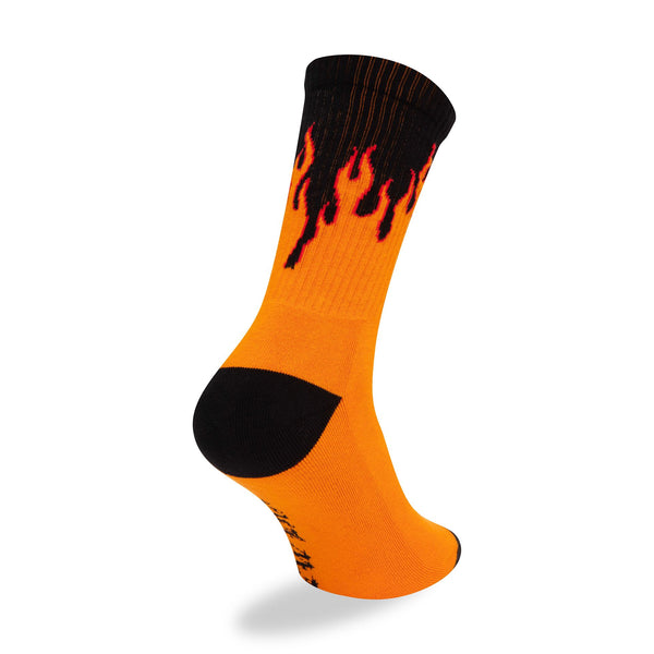 New Era Flame Orange Crew Sock