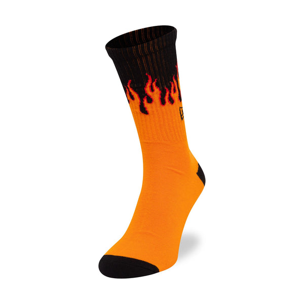 New Era Flame Orange Crew Sock