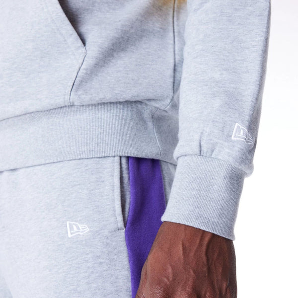 Los Angeles Lakers Colour Block Hoodie Grey