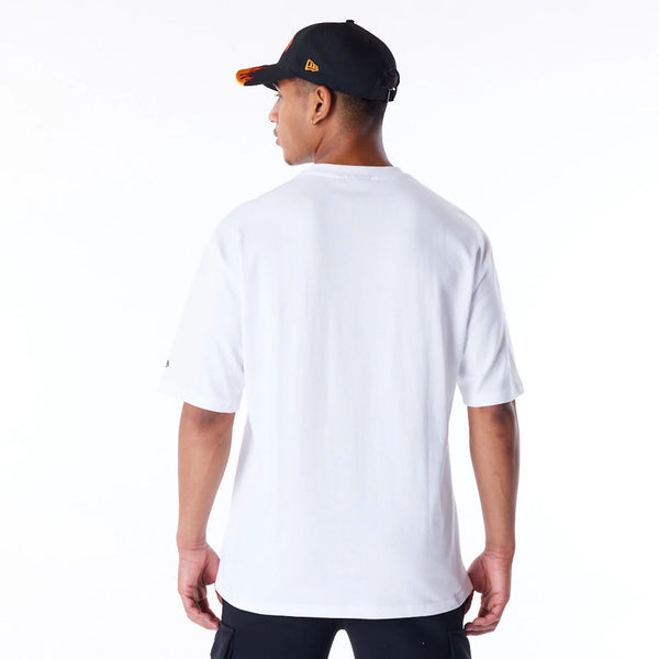 New Era Branded Flag Flame T-Shirt White