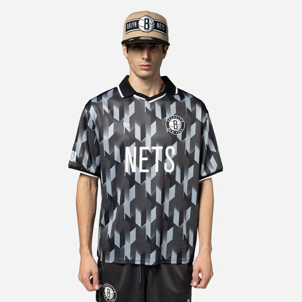 Brooklyn Nets NBA Soccer T-Shirt Grey