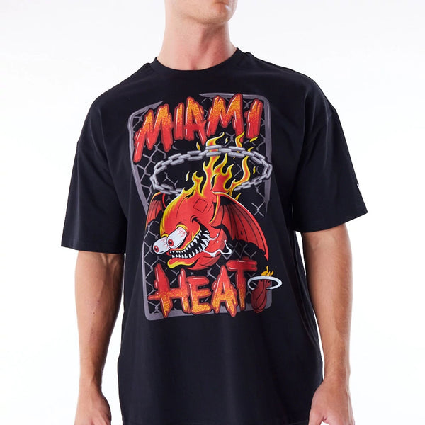 Miami Heat NBA Graphic T-Shirt Black