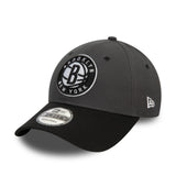 Brooklyn Nets NBA Side Patch Dark Grey 9FORTY Adjustable