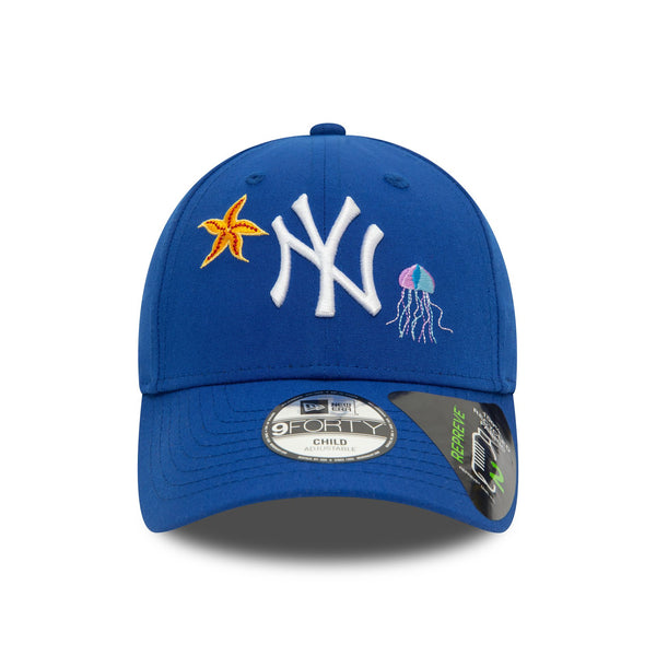 New York Yankees Blue Repreve Icon Kids 9FORTY Adjustable