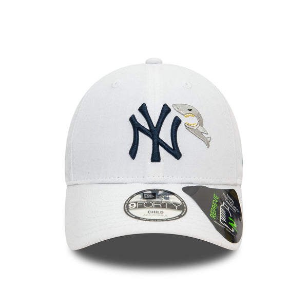 New York Yankees White Repreve Icon Kids 9FORTY Adjustable