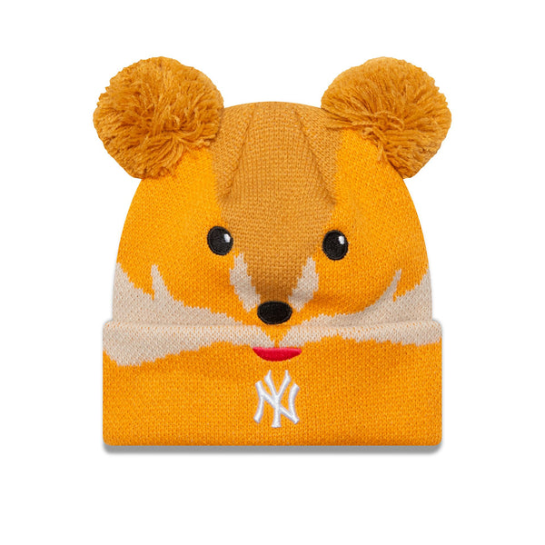 New York Yankees Animal Pom Orange Beanie