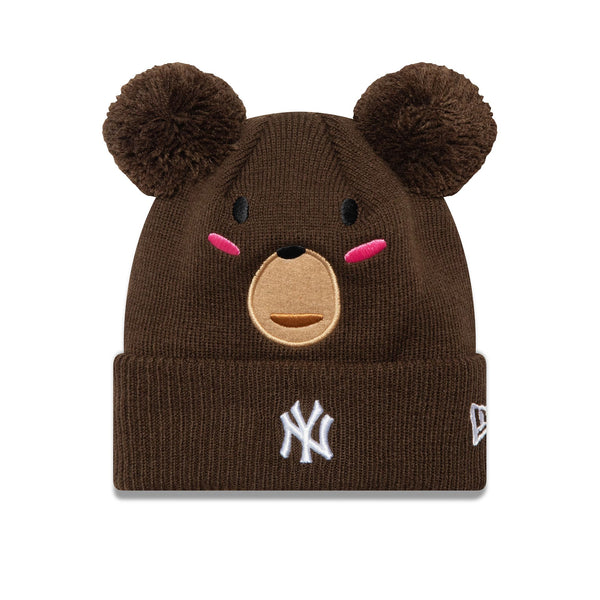 New York Yankees Animal Pom Brown Beanie