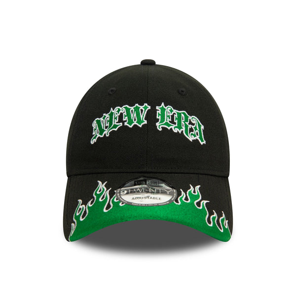 New Era Racing Black/Green Flame 9TWENTY Cloth Strap