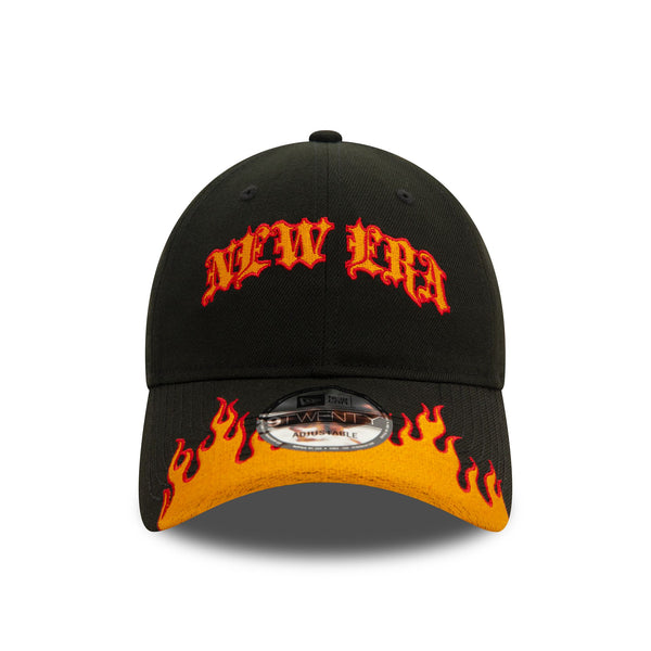 New Era Racing Black/Orange Flame 9TWENTY Cloth Strap