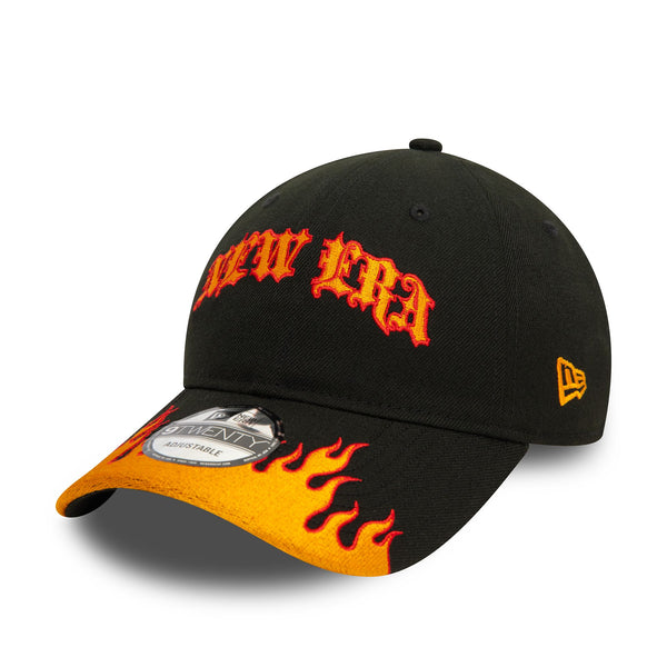 New Era Racing Black/Orange Flame 9TWENTY Cloth Strap