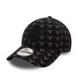 Chicago Bulls Team Monogram Black 9FORTY Adjustable