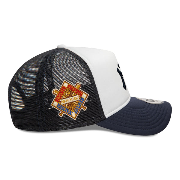 New York Yankees World Series Navy 9FORTY A-Frame Trucker