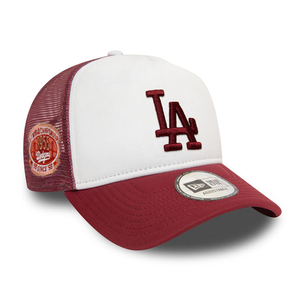 Los Angeles Dodgers World Series Red 9FORTY A-Frame Trucker