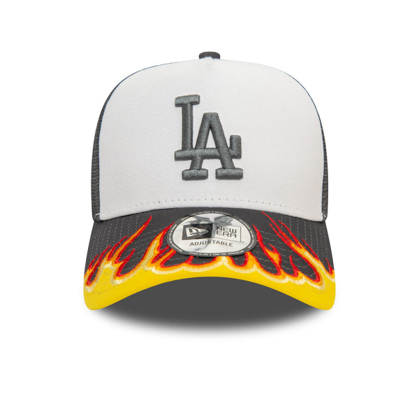 Los Angeles Dodgers MLB Flame Grey 9FORTY A-Frame Trucker