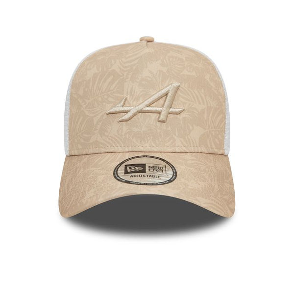 Alpine F1 Floral All Over Print Light Beige  9FORTY A-Frame Trucker